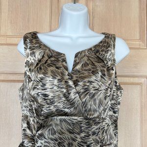 London Times Sateen Sleeveless Dress - Size 10
